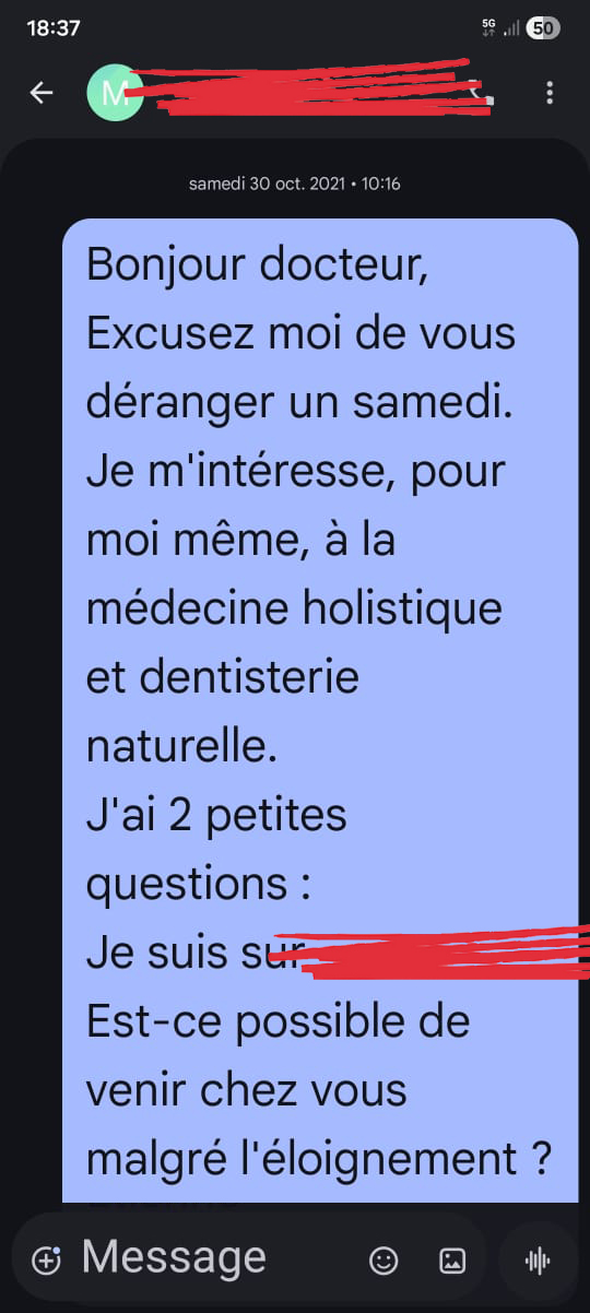 SMS - Bonjour docteur
